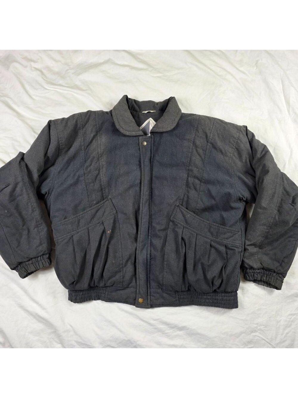 Drummer Boy Mens Size XL Black Vintage Insulated Bomber Jacket Coat Winter